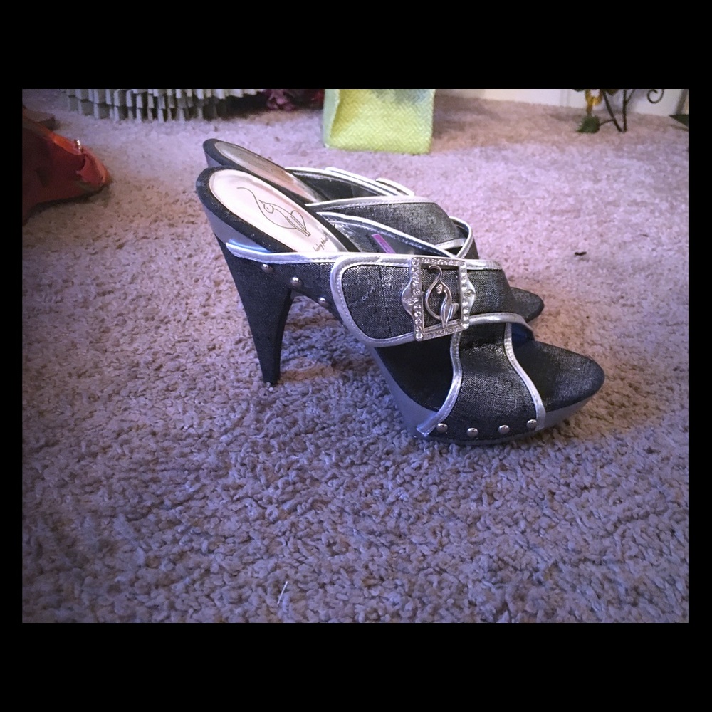 Silver Baby Phat Heels